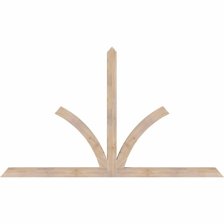 Ekena Millwork Richland Smooth Timber Gable Bracket, Douglas Fir, 84"W x 49"H x 3 1/2"D x 3 1/2"F, 14/12 Pitch GBW084X49X0404RIC00SDF